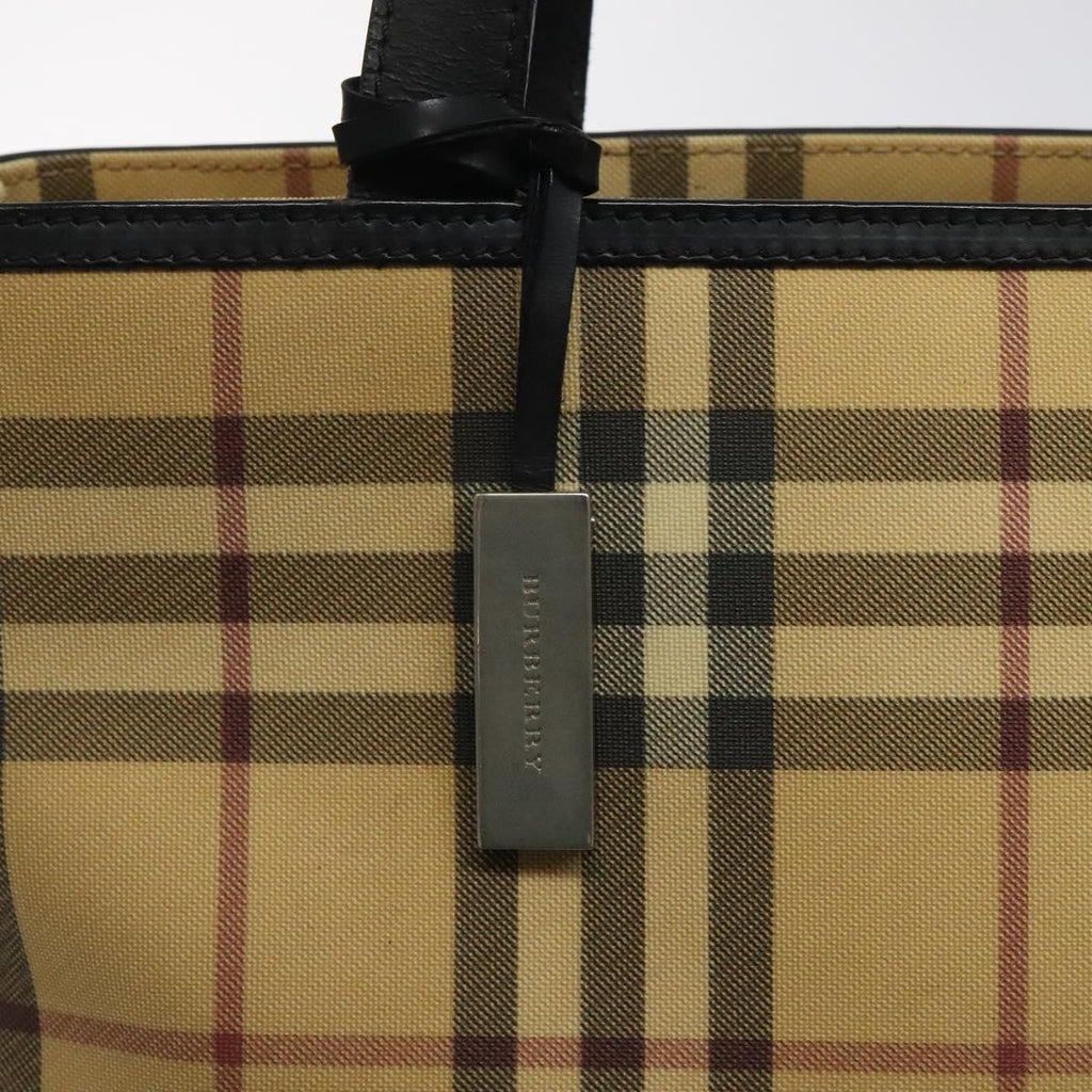 Burberry Nova Check Handbag Nova Check Canvas And Leather Beige Canvas Handbag
