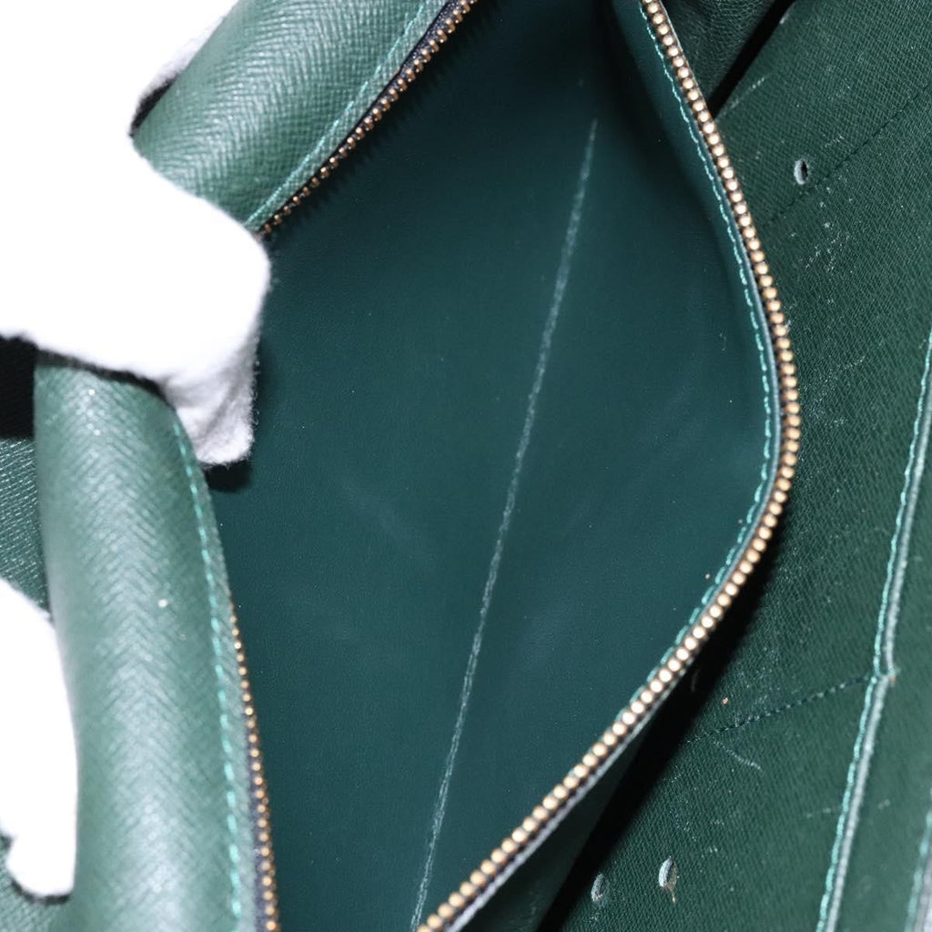 Louis Vuitton Kourad Pouch Taiga Green Leather Clutche & Pouche Bag