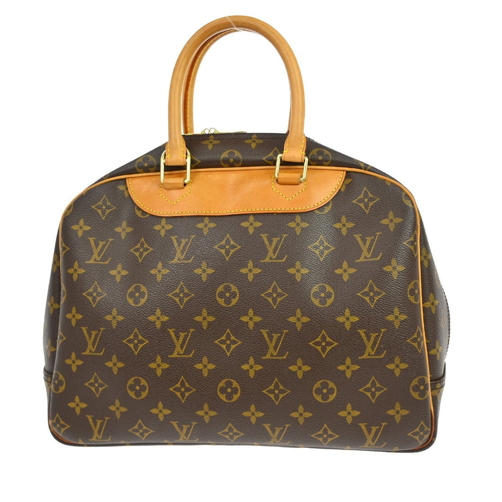 Louis Vuitton Deauville Handbag Monogram Canvas Brown Canvas Handbag