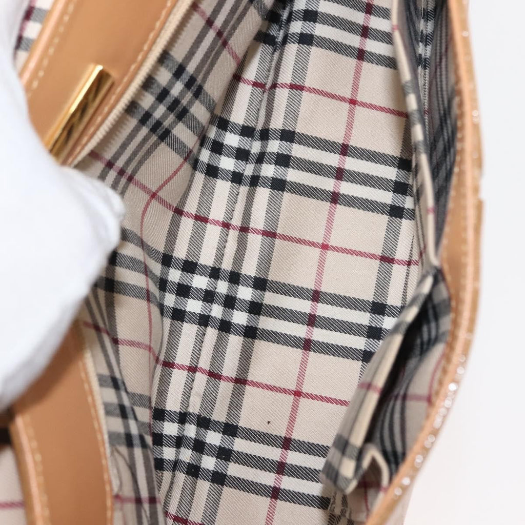 Burberry Shoulder Bag Leather Beige Leather Shoulder Bag