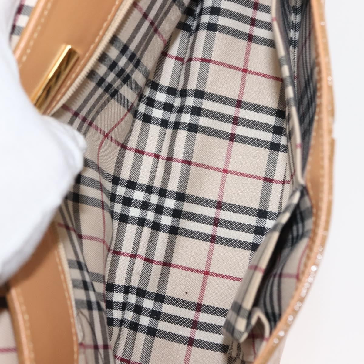 Burberry Shoulder Bag Leather Beige Leather Shoulder Bag