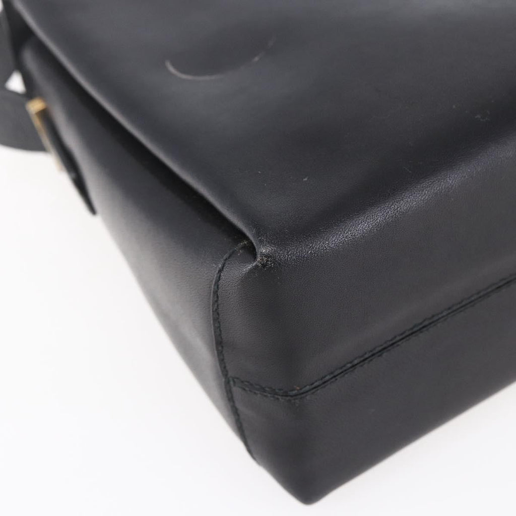 Celine Vintage Shoulder Bag Leather Black Leather Shoulder Bag Bag