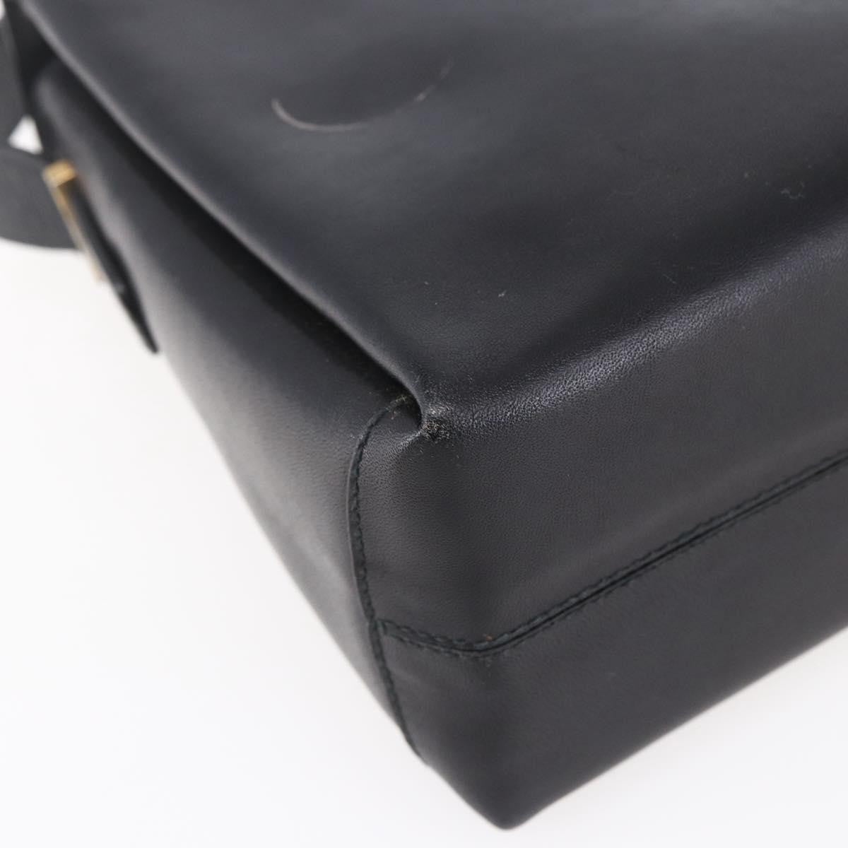 Celine Vintage Shoulder Bag Leather Black Leather Shoulder Bag Bag