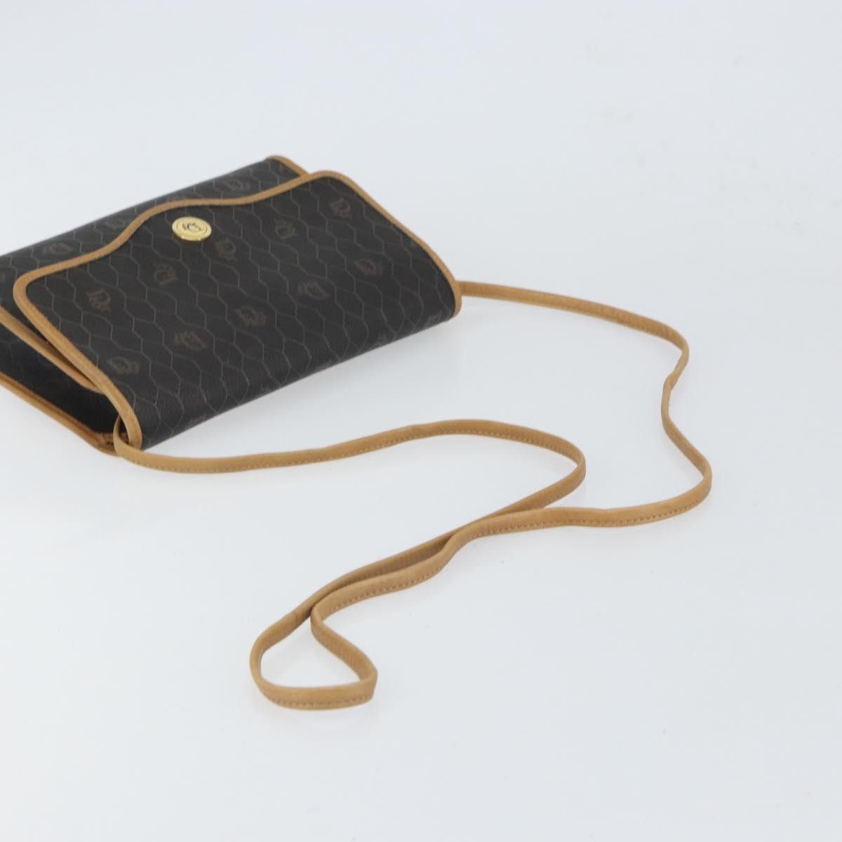 Christian Dior Vintage Honeycomb Shoulder Bag Canvas Black Canvas Shoulder Bag Bag (Pre-Owned)