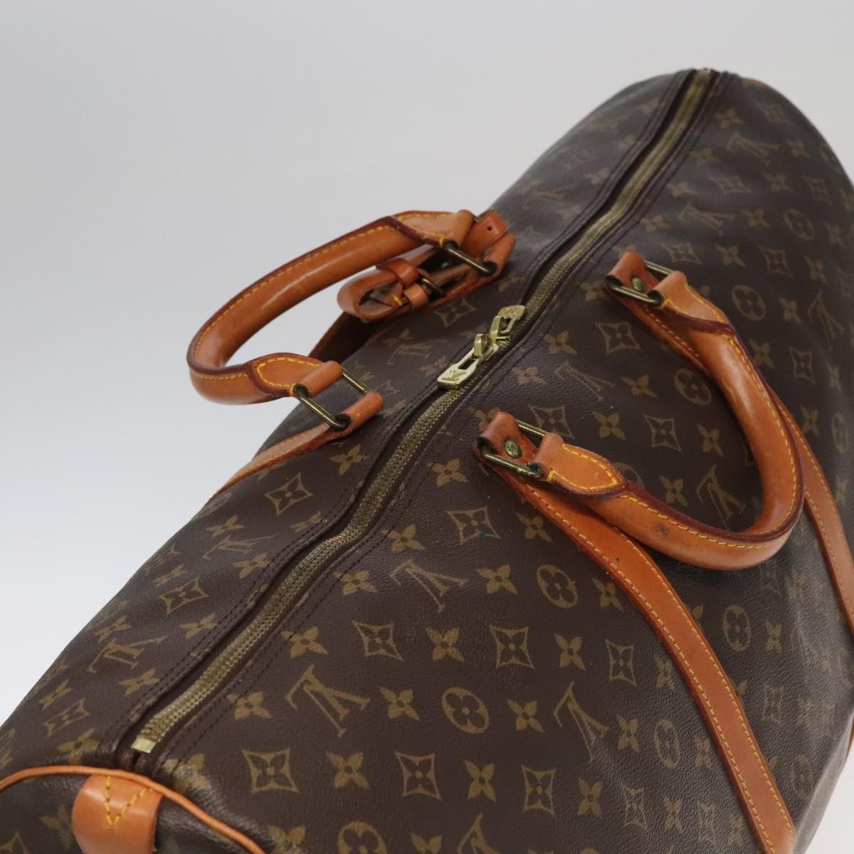Louis Vuitton Keepall Bag Monogram Canvas Brown Canvas Travel Bag