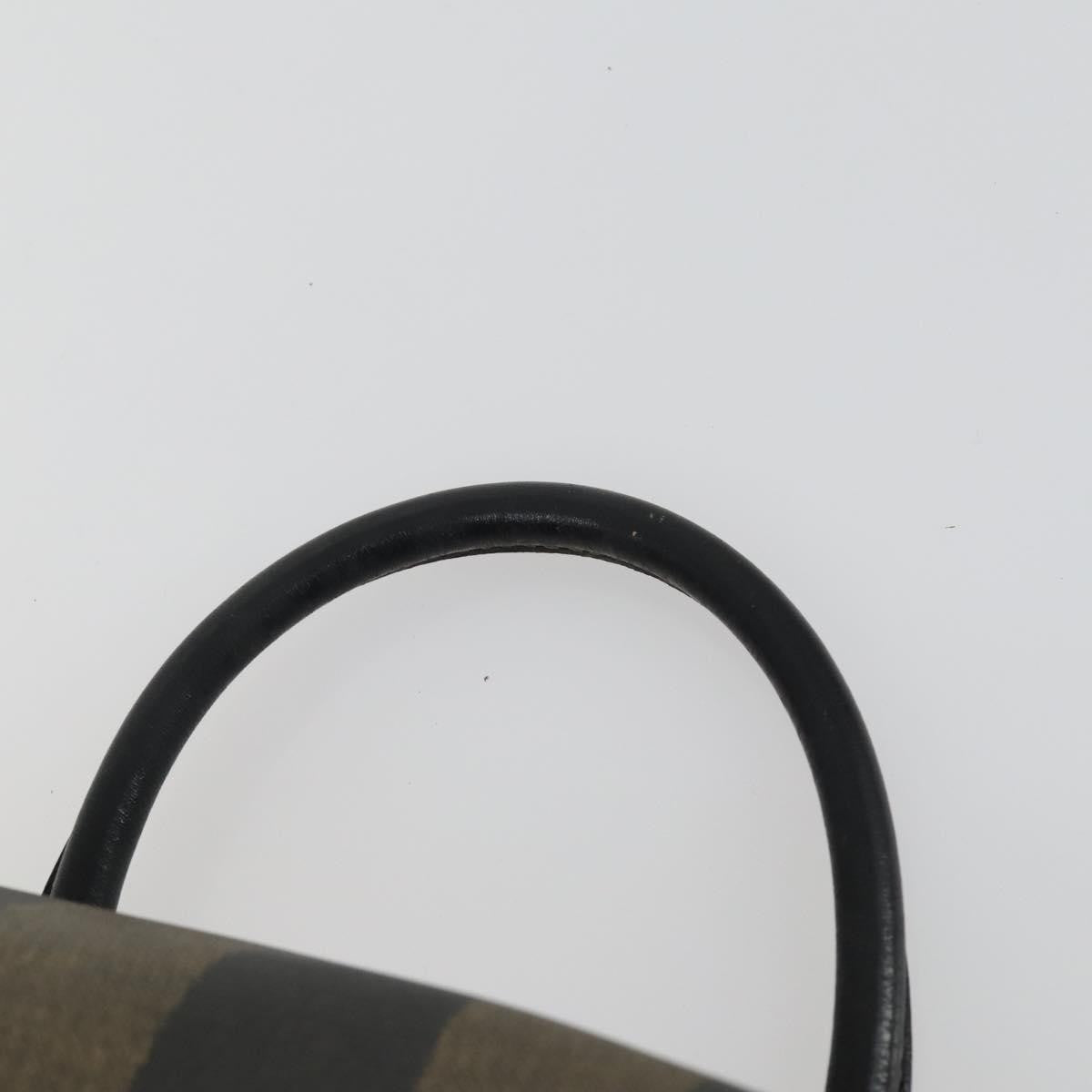 Fendi Pequin Front Pocket Backpack Coated Canvas Brown Pvc Backpack Bag