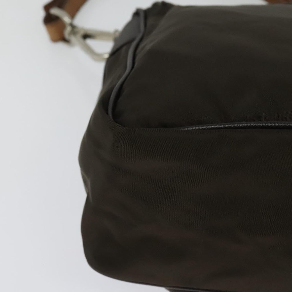 Prada Vintage Flap Shoulder Bag Nylon Khaki Nylon Shoulder Bag Bag
