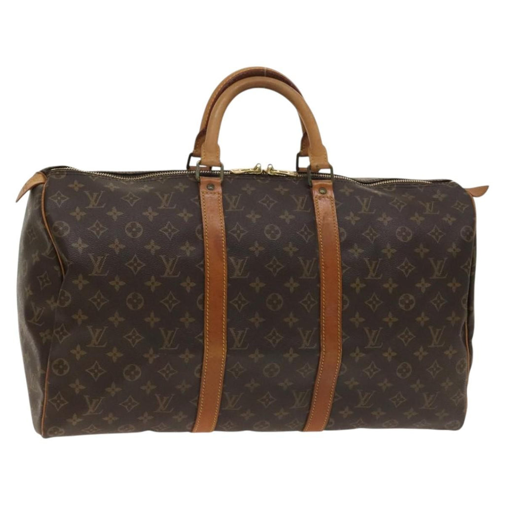 Louis Vuitton Keepall Bag Monogram Canvas Brown Canvas Travel Bag