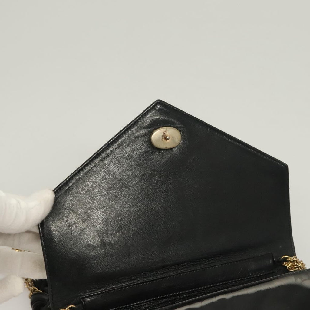 Chanel Cc Envelope Flap Crossbody Patent Leather Black Patent_Leather Clutche & Pouche Bag