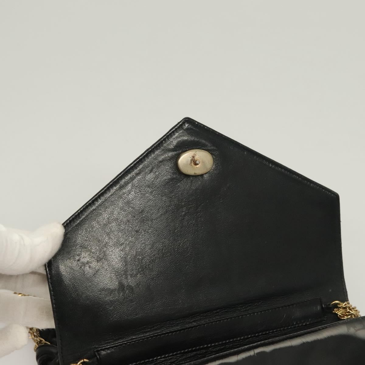 Chanel Cc Envelope Flap Crossbody Patent Leather Black Patent_Leather Clutche & Pouche Bag