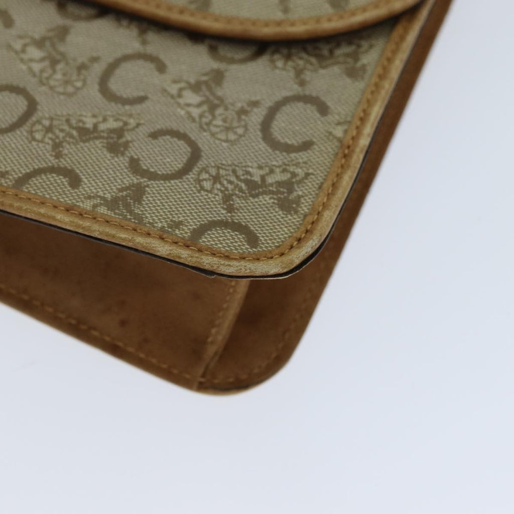 Celine C Macadam Shoulder Bag Canvas Beige Canvas Shoulder Bag Bag
