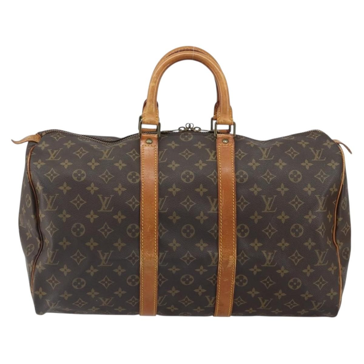 Louis Vuitton Keepall Bag Monogram Canvas Brown Canvas Travel Bag