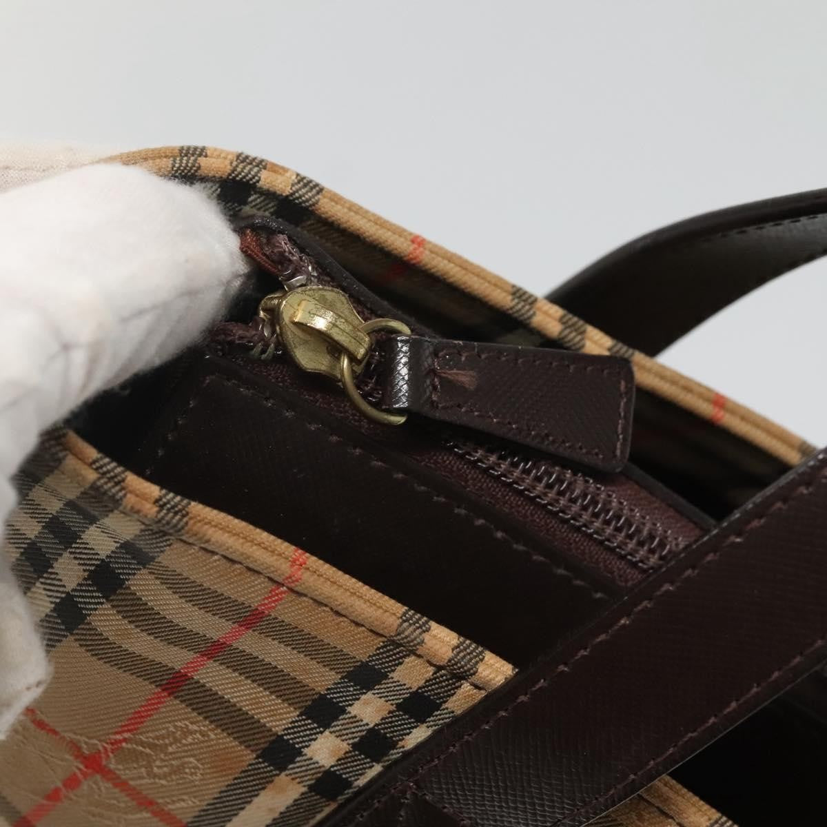 Burberry Nova Check Handbag Nova Check Canvas And Leather Beige Canvas Handbag