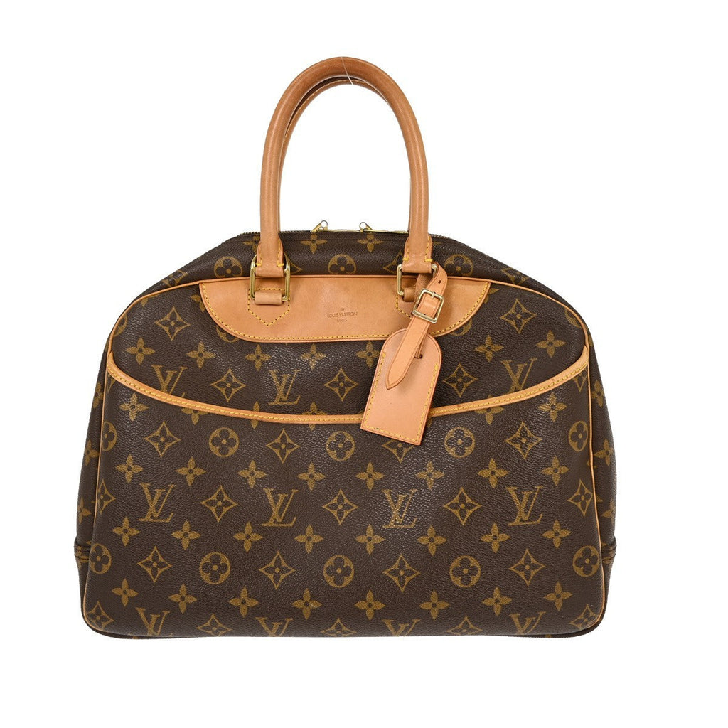 Louis Vuitton Deauville Handbag Monogram Canvas Brown Canvas Handbag
