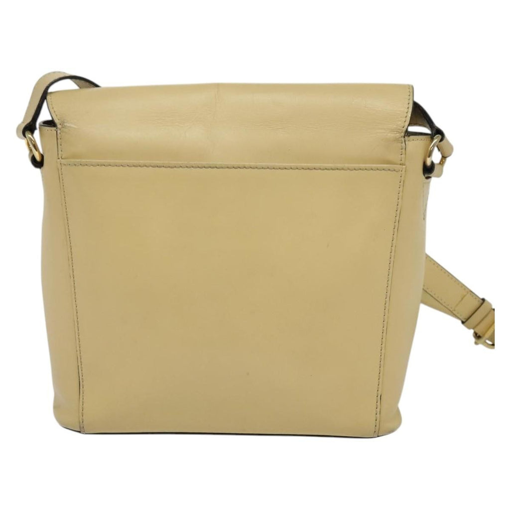 Celine Shoulder Bag Leather Beige Leather Bag