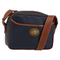 Burberry Vintage Shoulder Bag Leather Navy Leather Shoulder Bag