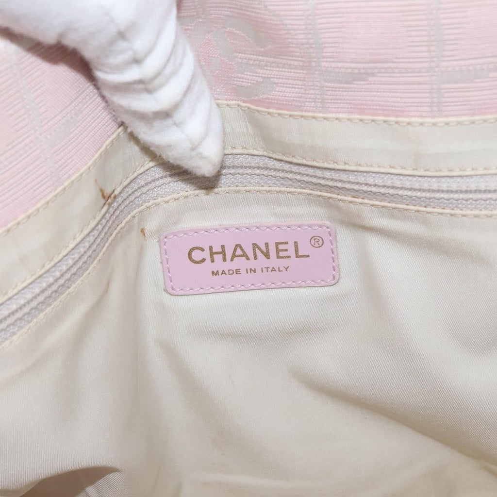 Chanel Travel Line Tote Nylon Pink Nylon Tote Bag Bag