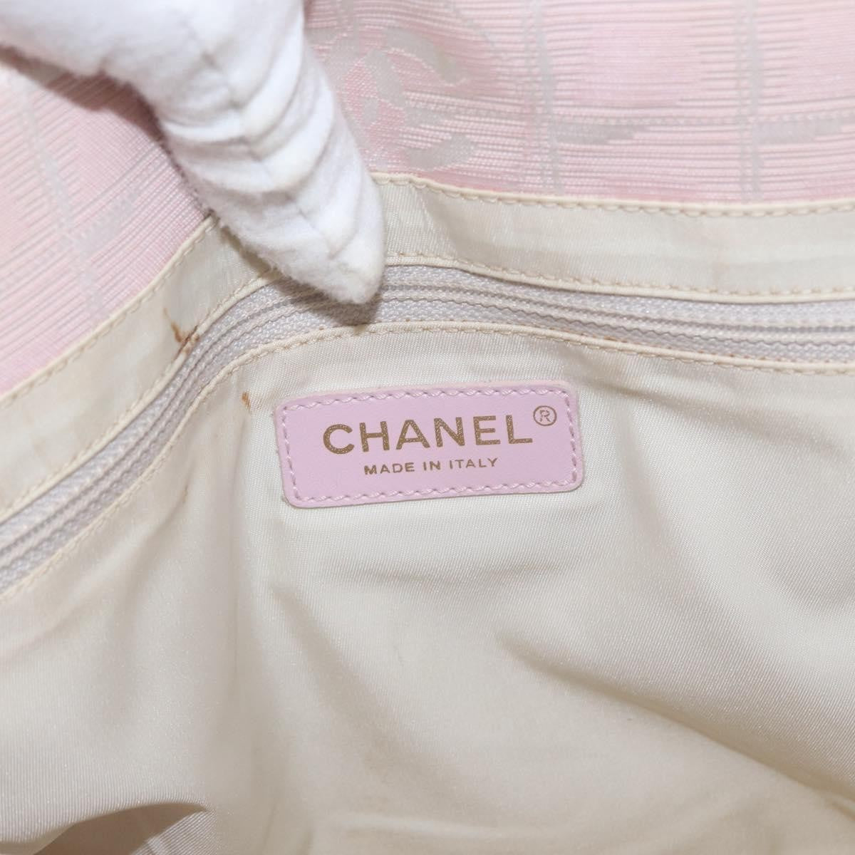 Chanel Travel Line Tote Nylon Pink Nylon Tote Bag Bag