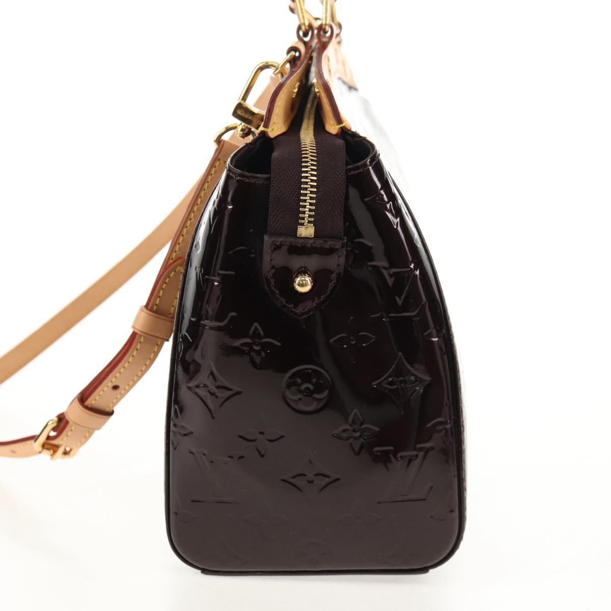 Louis Vuitton Brea Handbag Monogram Vernis Burgundy Patent_Leather Handbag