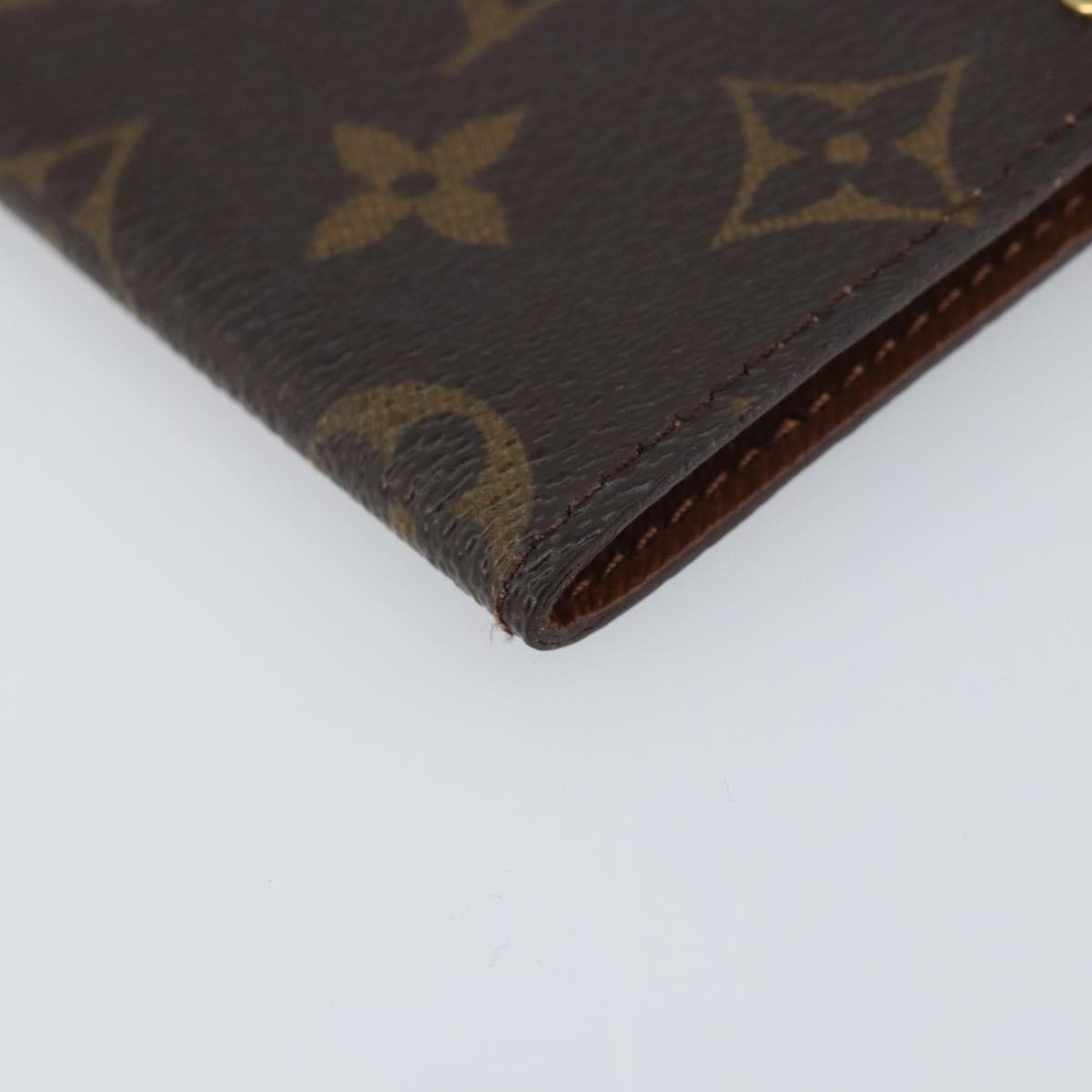 Louis Vuitton Porte Cartes Pression Card Case Monogram Canvas Brown Canvas Card Holders Accessory