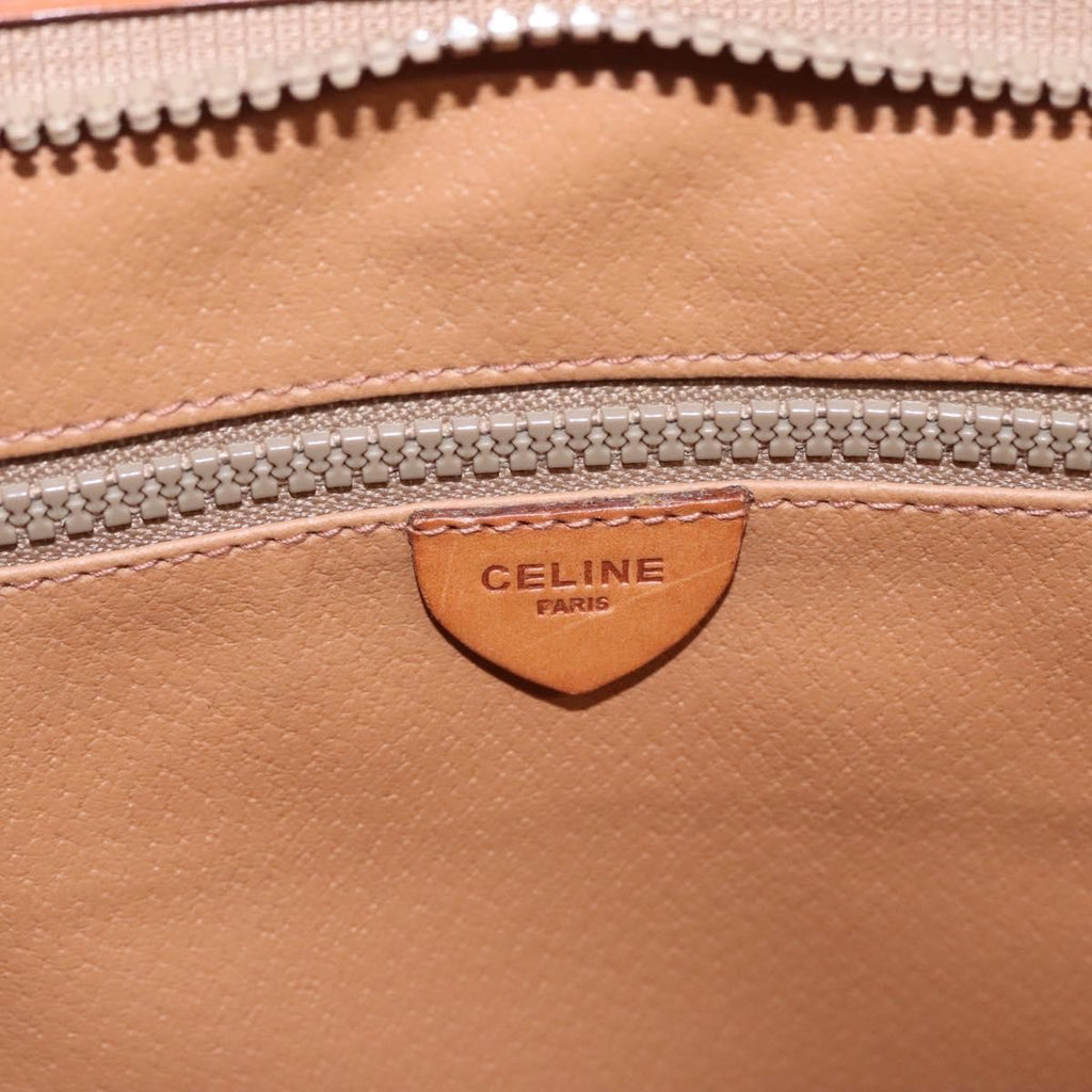 Celine Macadam Briefcase Canvas And Leather Brown Canvas Briefcase Bag