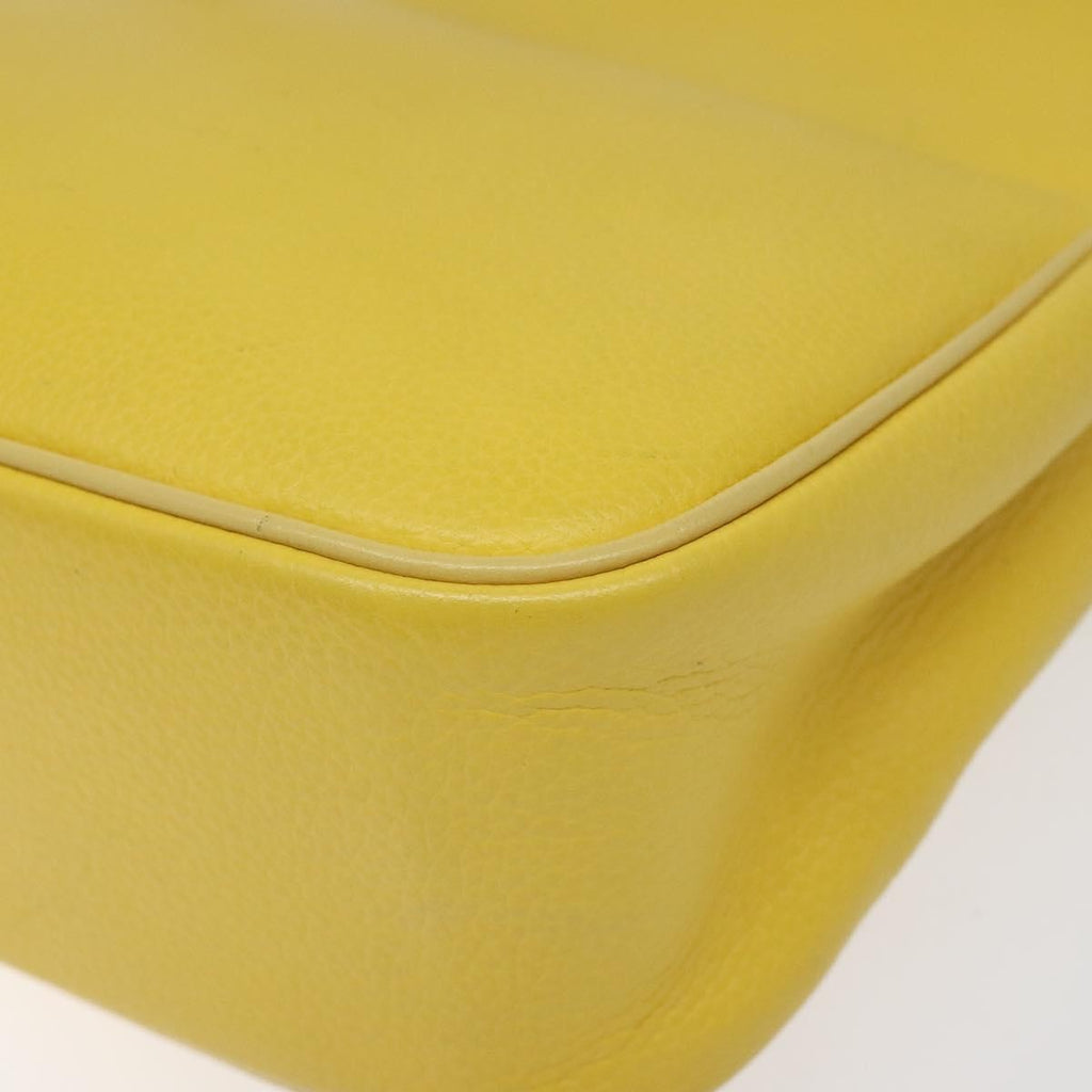 Celine Vintage Shoulder Bag Leather Yellow Leather Shoulder Bag Bag