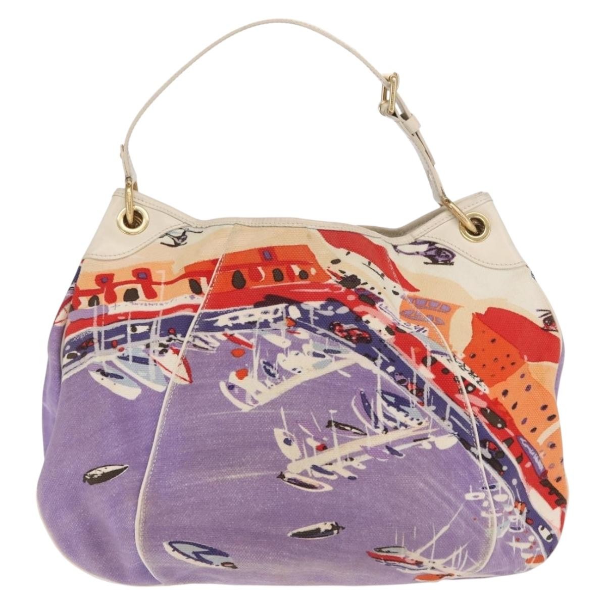 Louis Vuitton Galliera Handbag Riviera Cruise Canvas Purple Canvas Tote Bag