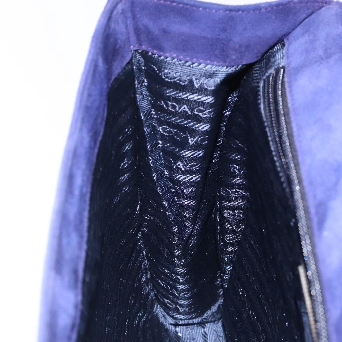 Prada Vintage Handbag Suede Purple Suede Handbag