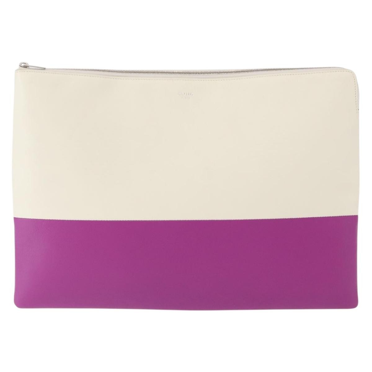Celine Bicolor Solo Clutch Leather Multicolour Leather Clutche & Pouche Bag