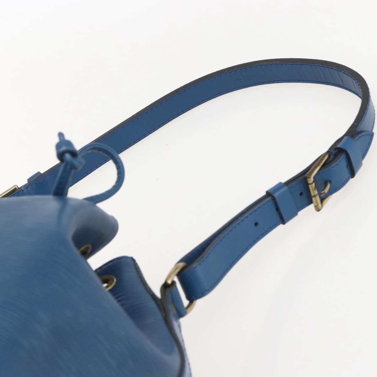 Louis Vuitton Petit Noe Handbag Epi Leather Blue Leather Shoulder Bag