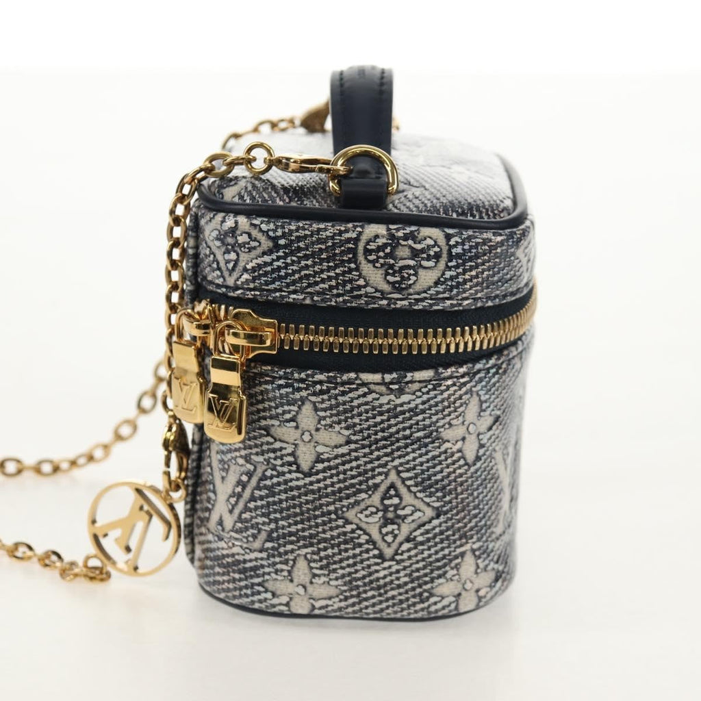 Louis Vuitton Vanity Case Monoglam Jacquard Canvas Navy Canvas Clutche & Pouche Bag