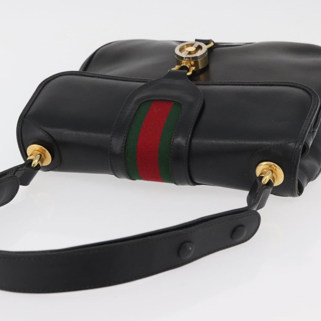 Gucci Sherry Line Shoulder Bag Leather Multicolour Leather Handbag (Pre-Owned)