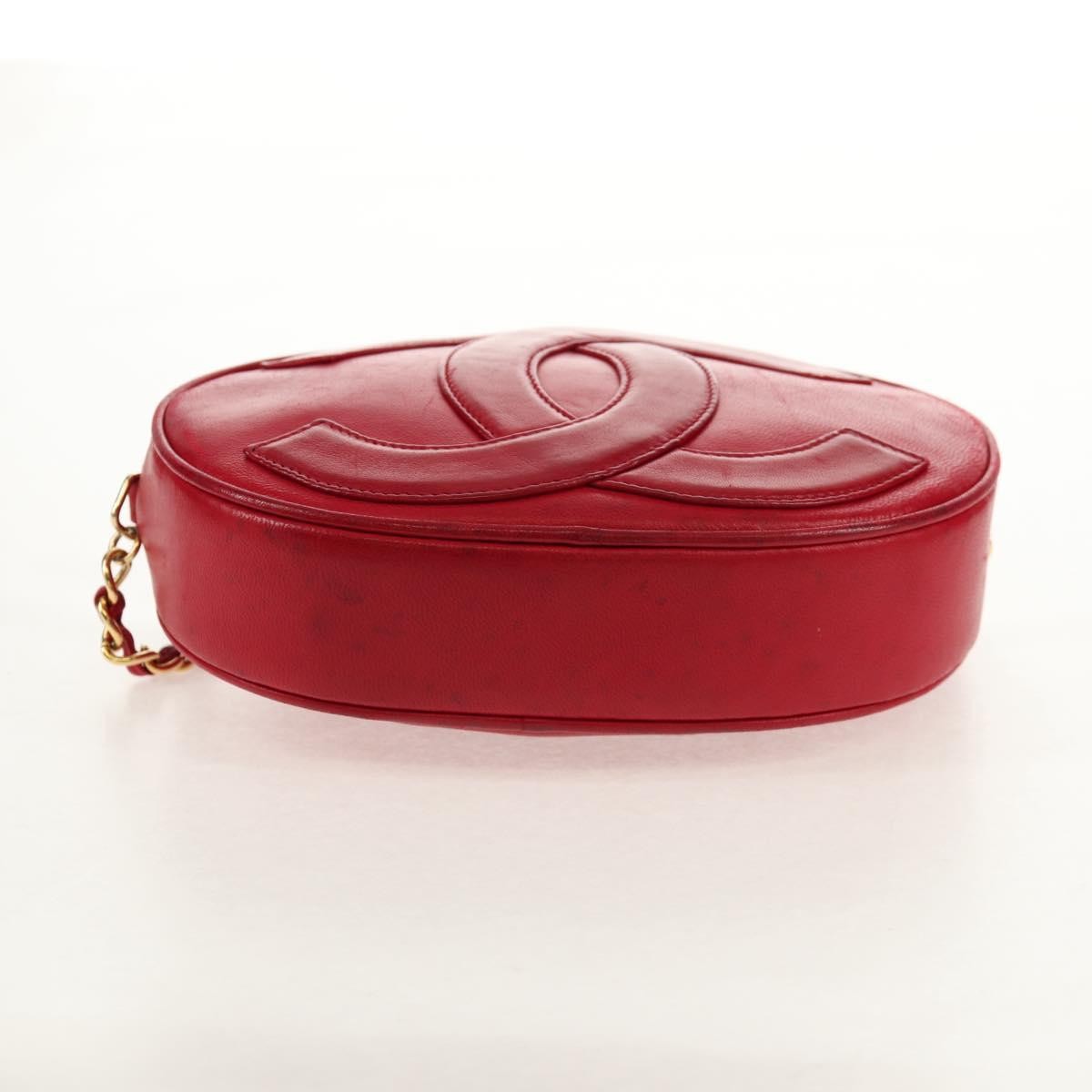 Chanel Vintage Oval Cc Tassel Crossbody Bag Leather Red Leather Shoulder Bag Bag