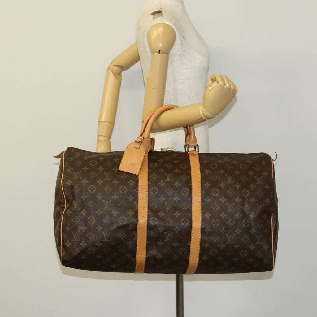 Louis Vuitton Keepall Bag Monogram Canvas Brown Canvas Travel Bag