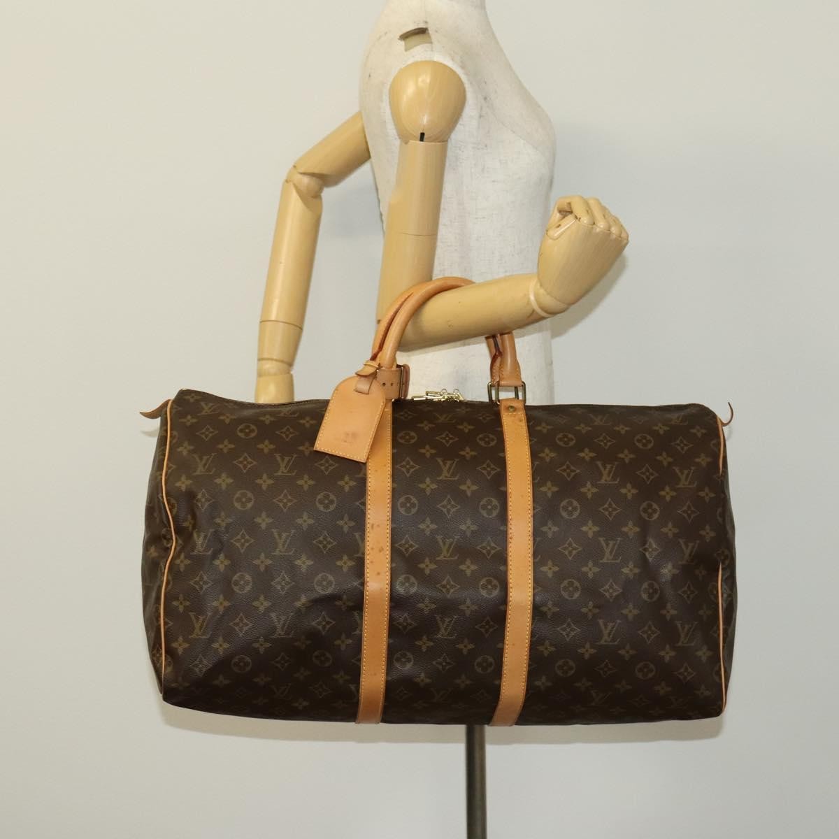 Louis Vuitton Keepall Bag Monogram Canvas Brown Canvas Travel Bag