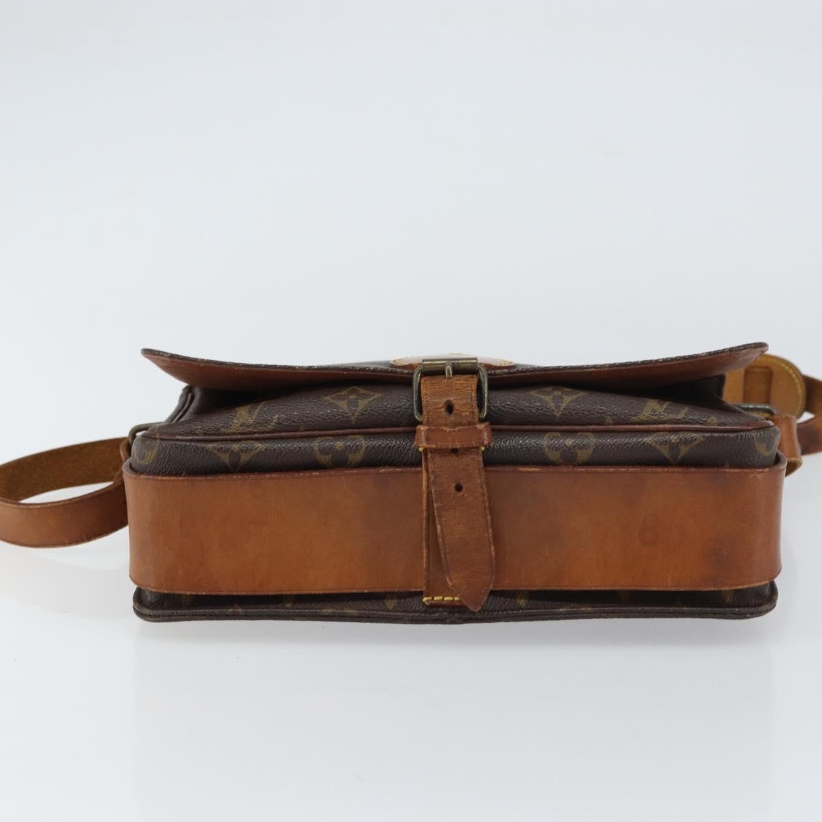 Louis Vuitton Cartouchiere Handbag Monogram Canvas Brown Canvas Shoulder Bag