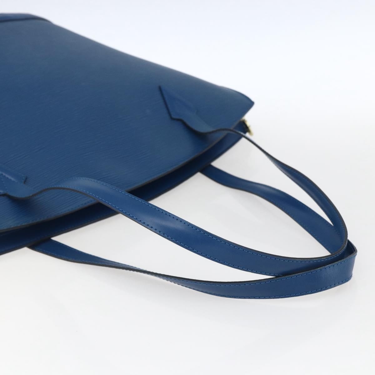 Louis Vuitton Saint Jacques Handbag Epi Leather Blue Leather Shoulder Bag