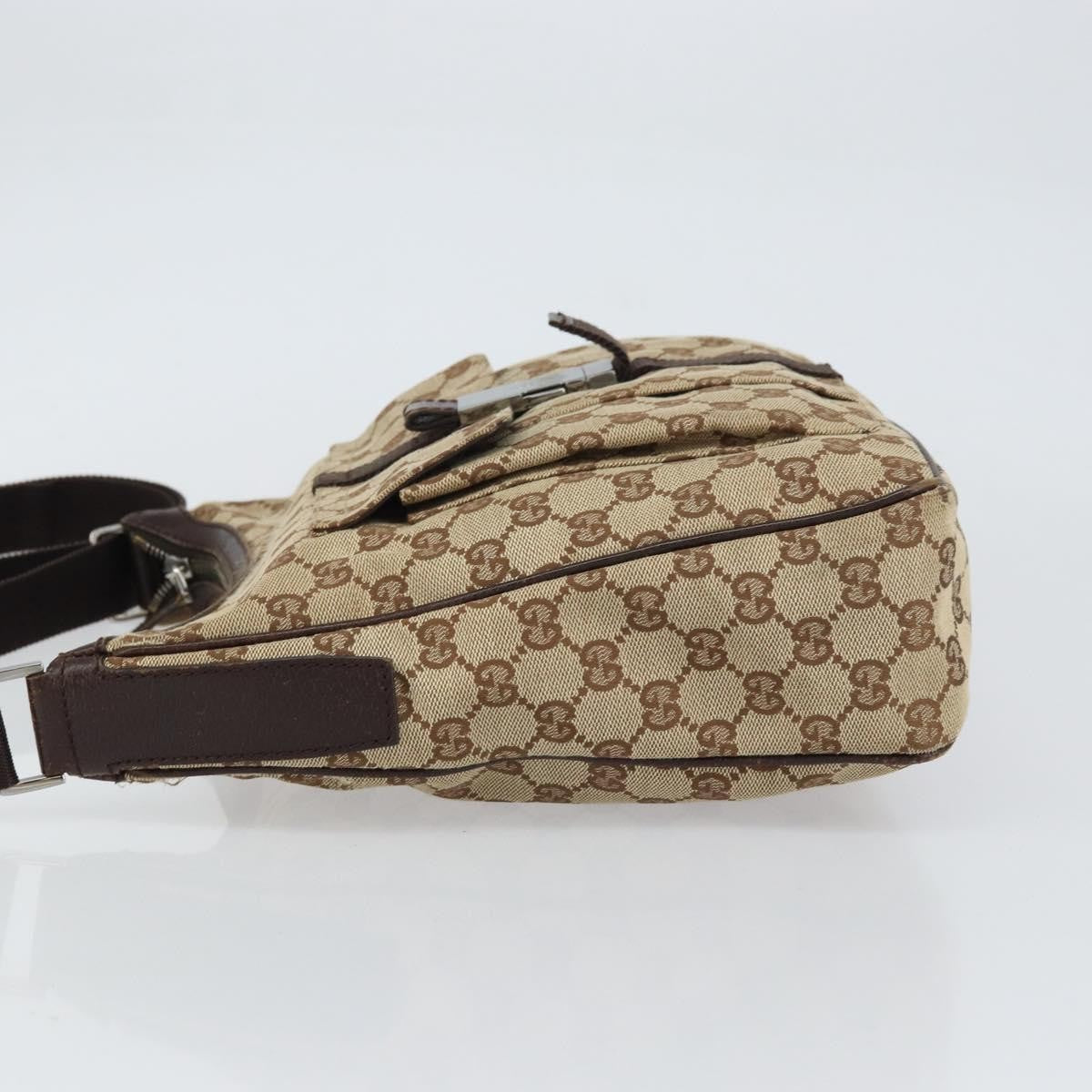 Gucci Gg Canvas Bag Canvas Beige Canvas Shoulder Bag Bag (Pre-Owned)