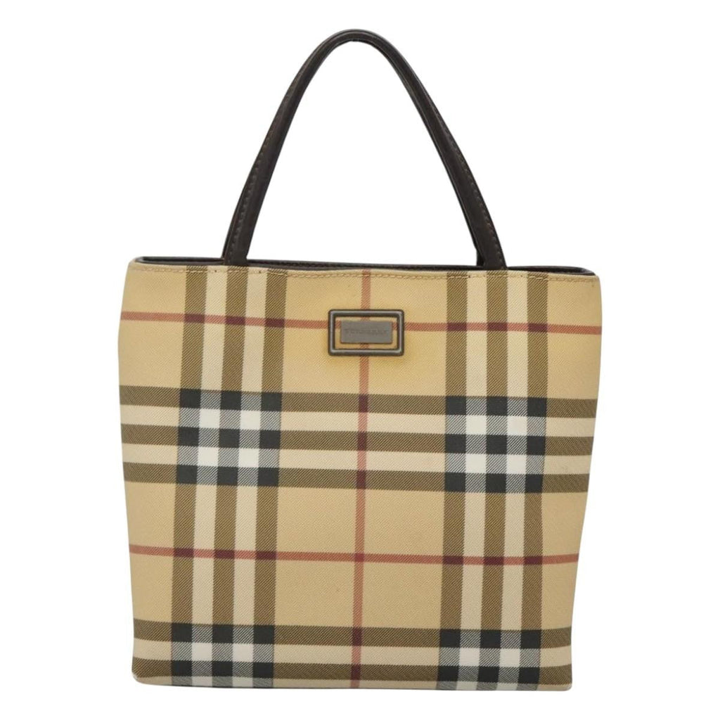 Burberry Nova Check Handbag Nova Check Canvas Beige Canvas Handbag