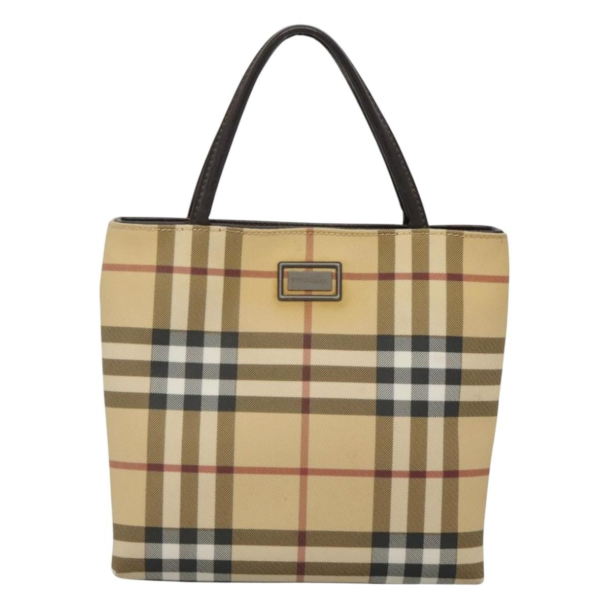 Burberry Nova Check Handbag Nova Check Canvas Beige Canvas Handbag