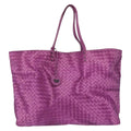 Bottega Veneta Intrecciolusion Tote Printed Nylon Purple Nylon Tote Bag Bag