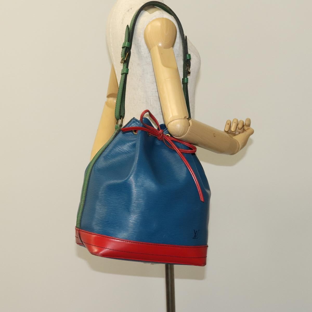 Louis Vuitton Tricolor Noe Handbag Epi Leather Blue Leather Bag