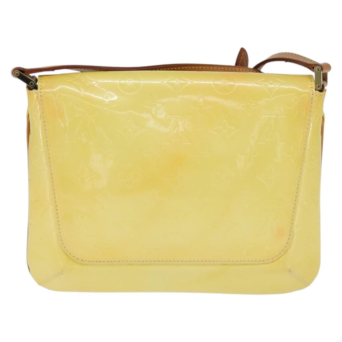 Louis Vuitton Thompson Street Handbag Monogram Vernis Yellow Patent_Leather Shoulder Bag