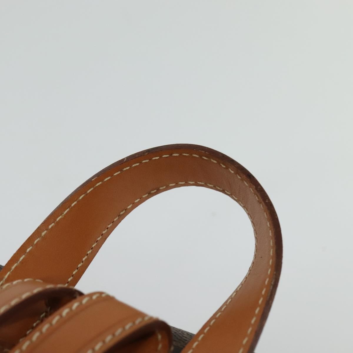 Celine Vintage Macadam Backpack Canvas And Leather Brown Pvc Backpack Bag