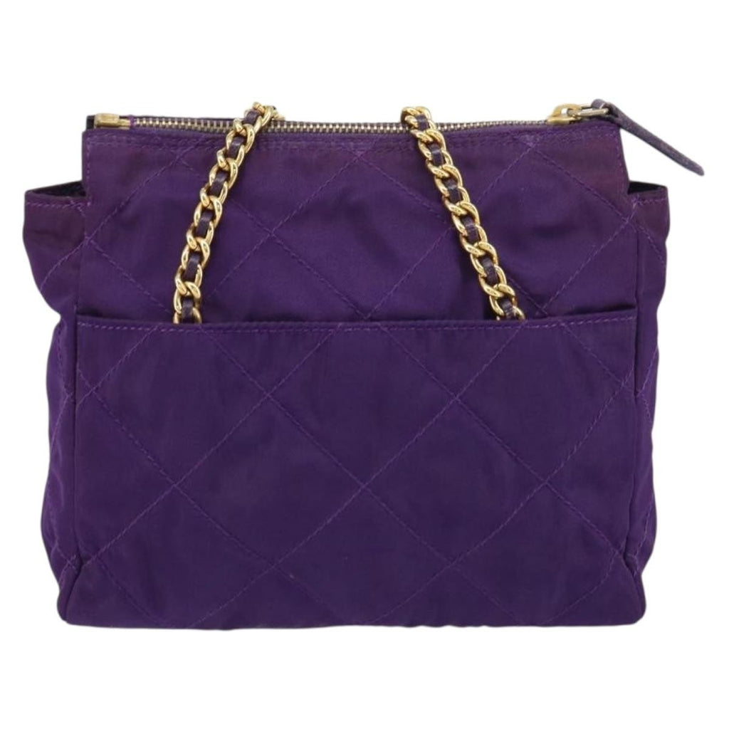 Prada Re-Edition 1995 Chain Tote Quilted Re-Nylon Purple Nylon Shoulder Bag Bag