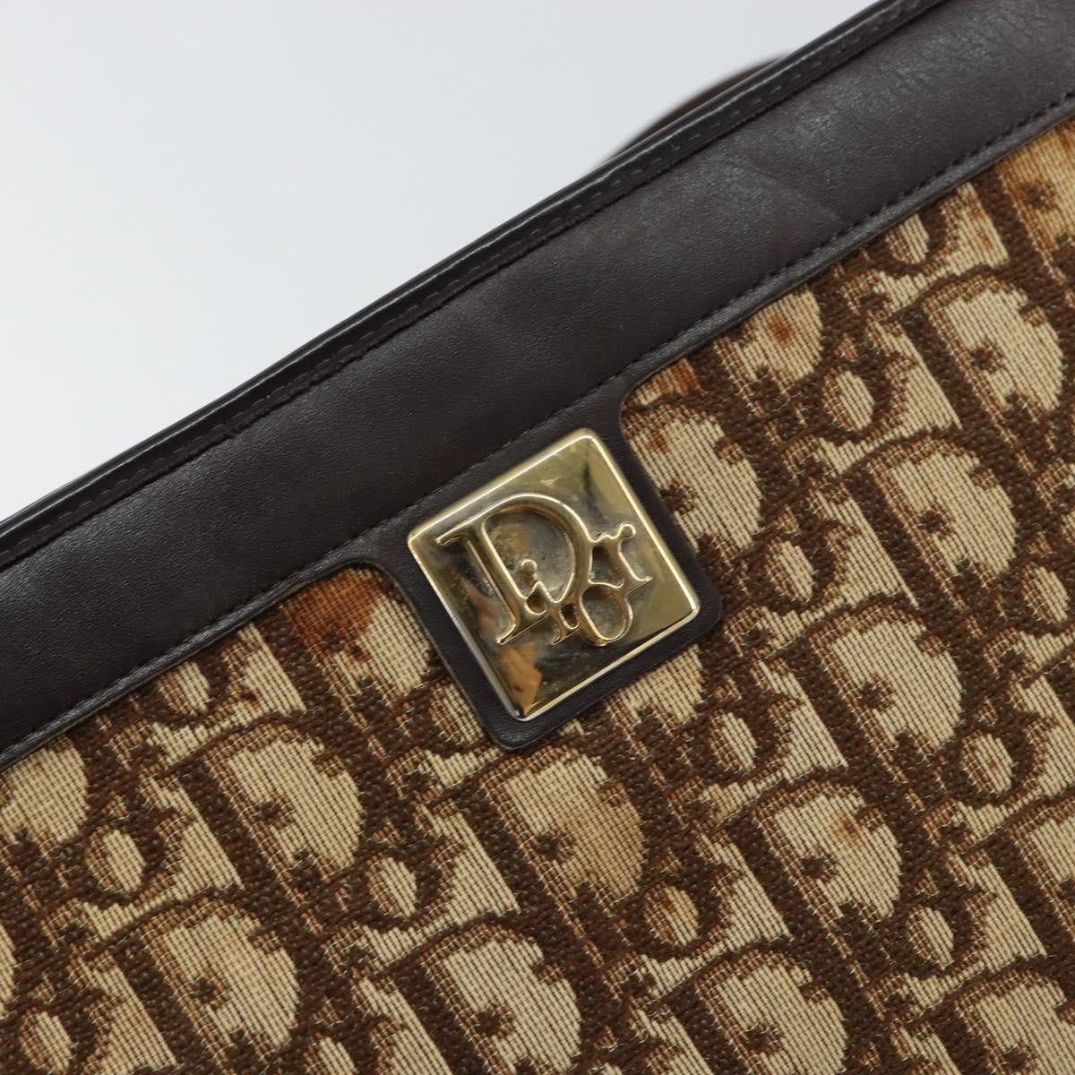 Christian Dior Vintage Trotter Shoulder Bag Canvas Beige Canvas Shoulder Bag Bag (Pre-Owned)