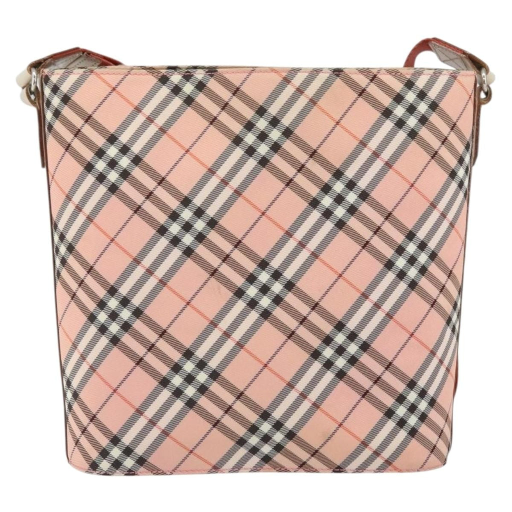 Burberry Nova Check Shoulder Bag Canvas Pink Canvas Shoulder Bag