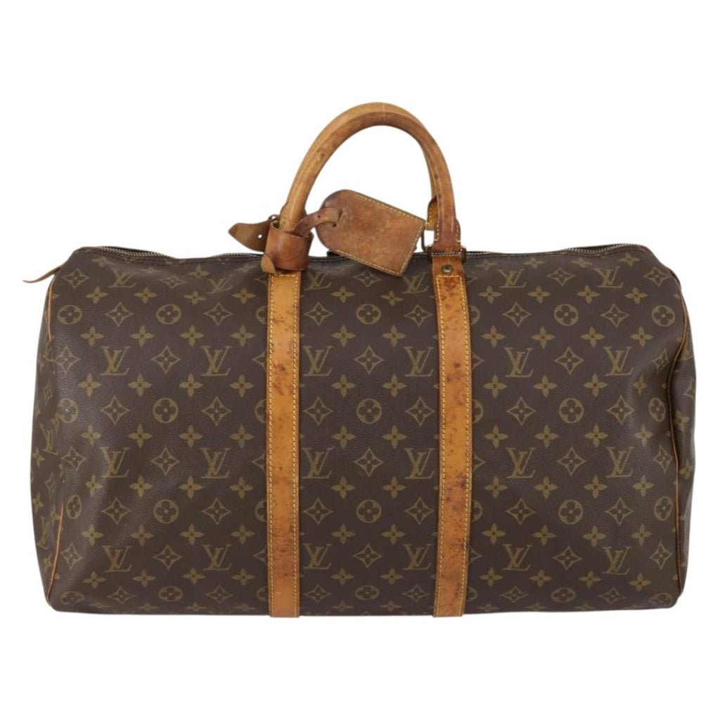 Louis Vuitton Keepall Bag Monogram Canvas Brown Canvas Travel Bag