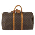 Louis Vuitton Keepall Bag Monogram Canvas Brown Canvas Travel Bag