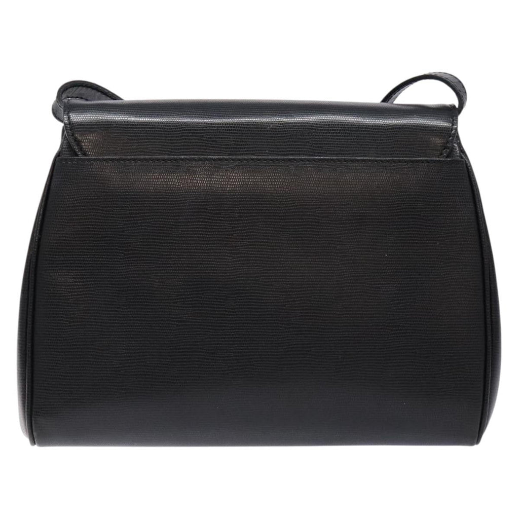Celine Vintage Circle Logo Crossbody Bag Leather Black Leather Bag